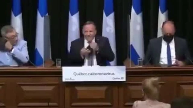 Quebec François Legault Showing Loyalty to The Devil in Plain Sight