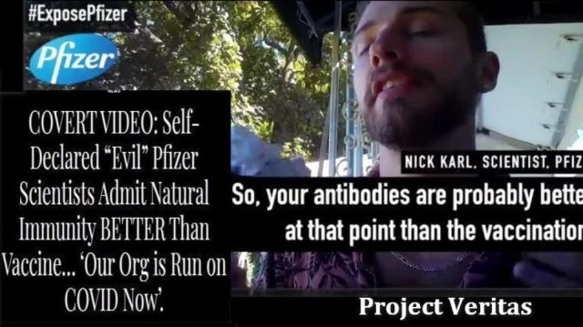 PROJECT VERITAS KEEPS EXPOSING THE COVID CONSPIRACY-THIS TIME ITS PFIZER