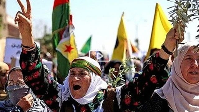 Afrin | Syrian Kurds demonstrate against Turkish operation