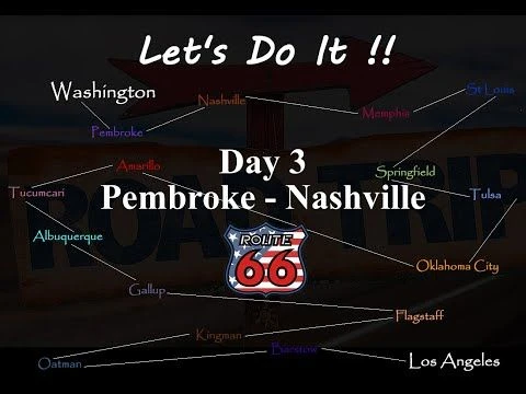 American Road Trip Route 66 Day 3 Pembroke to Nashville