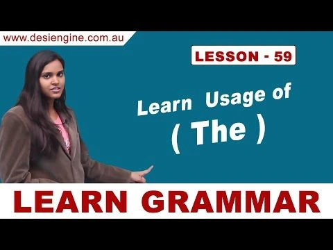 Lesson - 59 Learn  Usage of (The) | Learn English Grammar | Desi Engine India