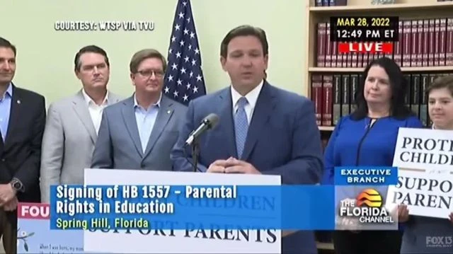 Gov DeSantis signs the Parental Rights in Education bill