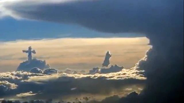 Jesus Walking In Clouds - Photos Taken in [sic] Airplanes