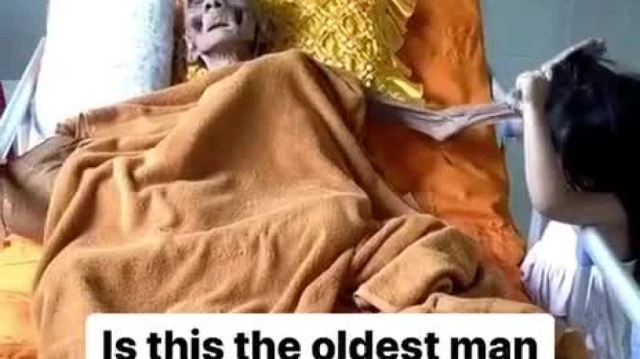 This has gotta be the oldest man in the world What do you think