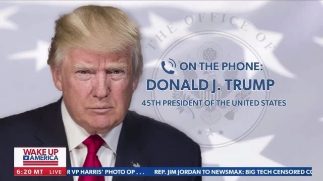 Donald J Trump on the phone - NEWSMAX 25th June 2021