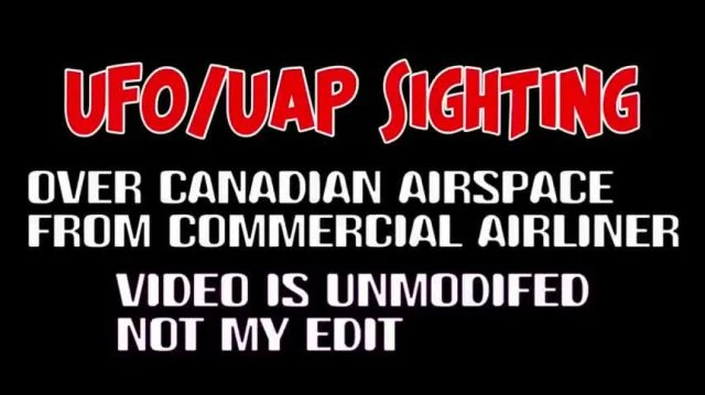 UFO-UAP THORS HAMMER RETURNING TO EARTH CANADIAN AIRSPACE NEAR COMMERCIAL AIRLINER  10-12-2021