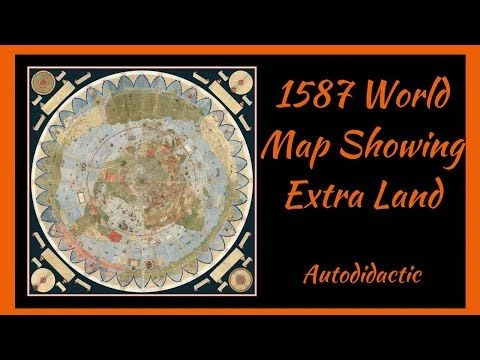 1587 World Map Showing Extra Land