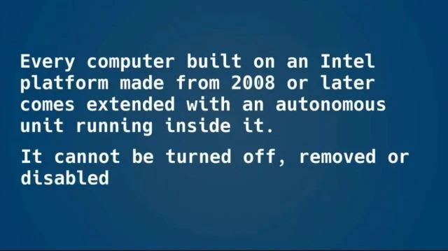 Secret 486 core backdoor every computer in the world since 2008 - Intel Management Engine explained