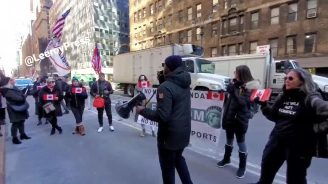 Kevin Jenkins calls out NYC Mayor Eric Adams in front of Canadian embassy NYC