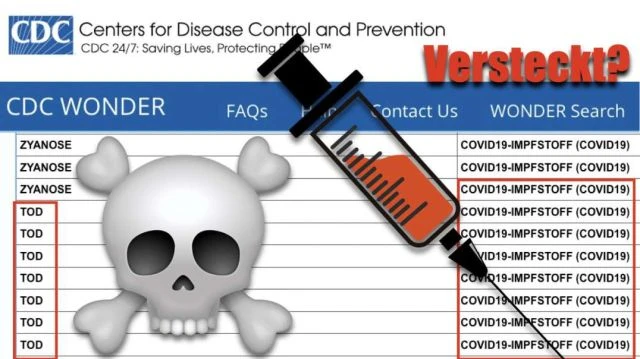 Versteckte Impfung todesliste von CDC