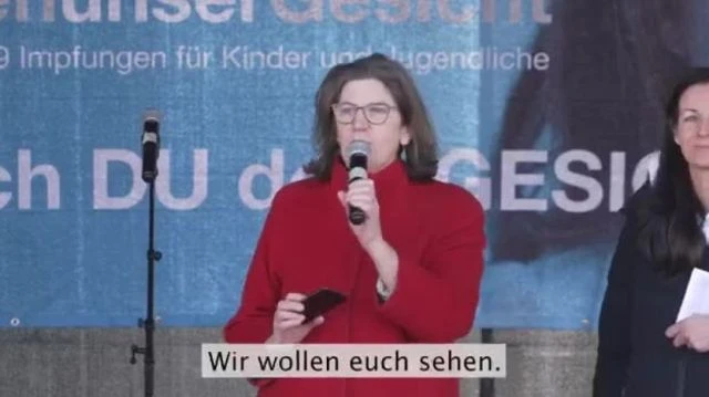 CHD President Mary Holland addressed the EUROPE FOR FREEDOM RALLY in Vienna on Feb 27th