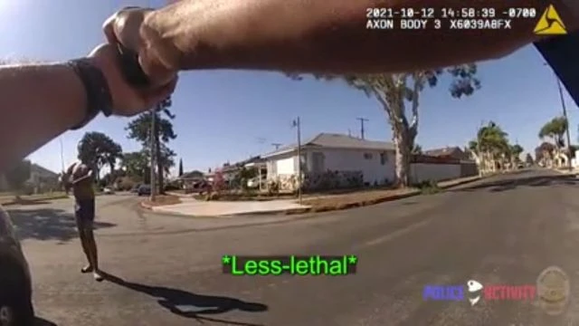 POLICE Bodycam - Man with a SWORD - Shot! & Tased! - LAPD