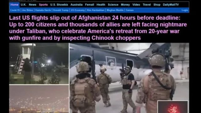 US Ends Afghan War as Last Plane Leaves Kabul Biden LEAVES AMERICANS BEHIND Taliban Celebrates