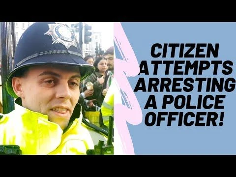 CITIZEN ATTEMPTS TO ARREST A POLICE OFFICER!