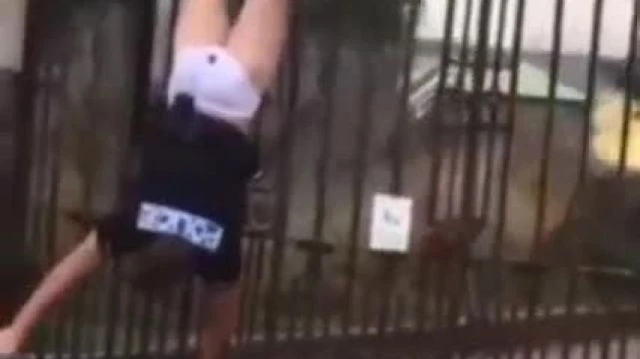 Policeman found Hanging from an Iron Gate