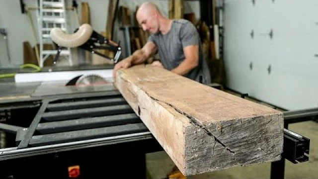 How to make a block of wood in to $4k! - $4k Walnut Fireplace Mantle! - LOOK!