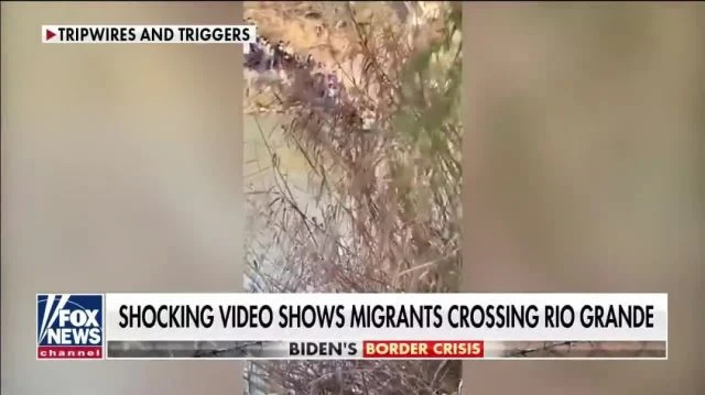 Hundreds of migrants caught on video crossing Rio Grande border