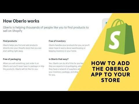 Shopify Tutorial: How to use the free Dropshipping app Oberlo to find and sell products