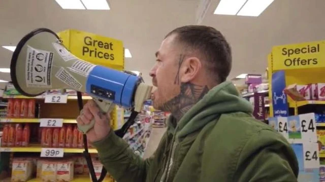 Blessed Man Tries to Wake up the Sheep in a Supermarket in the UK