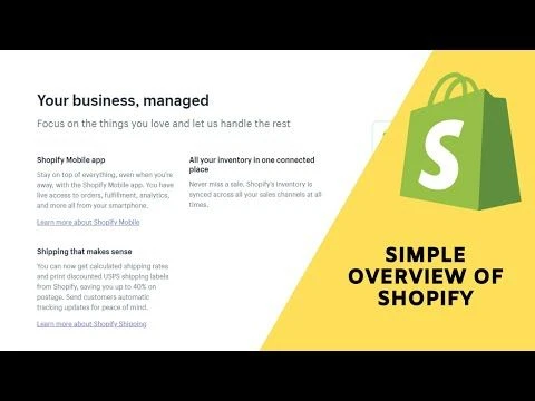 Shopify:  We take a look at the Shopify Platform and do a general overview