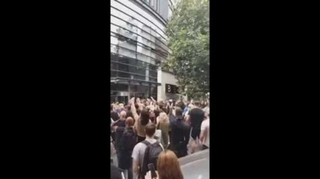 Leeds England Protest Outside BBC - 