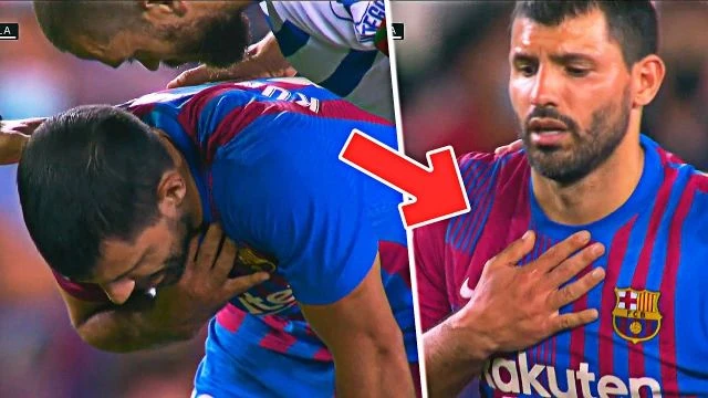 Vaccinated Barcelona´s Kun Agüero drops in field has now arrhytmia club deletes vaccination photos