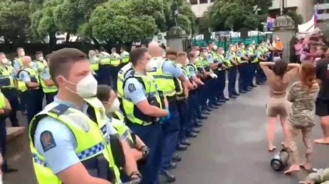 Freedom convoy taking off in Wellington New Zealand