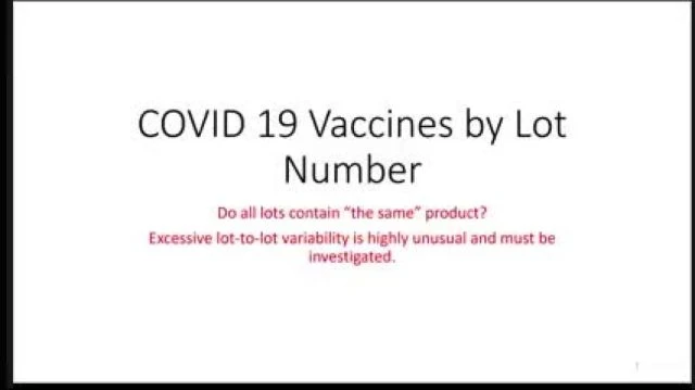 Covid Vax Variability Between Lots - Independent Research by International Team