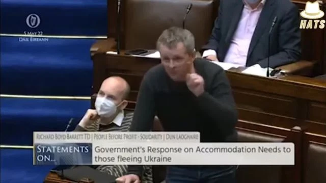 Irish Politician calls for the government to seize peoples private property to support Ukranian refugees