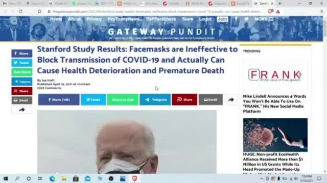 STANFORD UNIVERSITY STUDY FACE MASKS INEFFECTIVE AND CAN CAUSE PREMATURE DEATH! FAUCI LIED AGAIN!