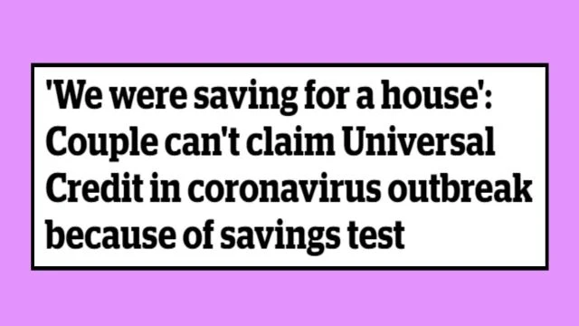 Universal Credit Savings Limits: Remove them because we dont qualify