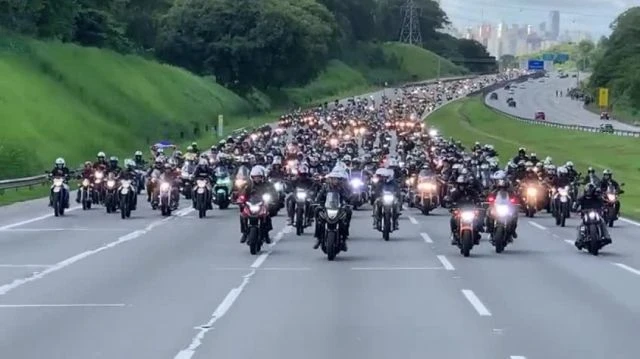 Huge Motor Bike Rally In Brazil In Support Of President Bolsonaro