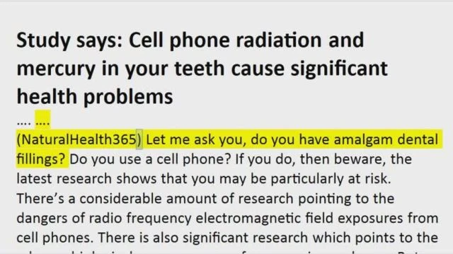 EMF and Dental Mercury could make the Worst Combo