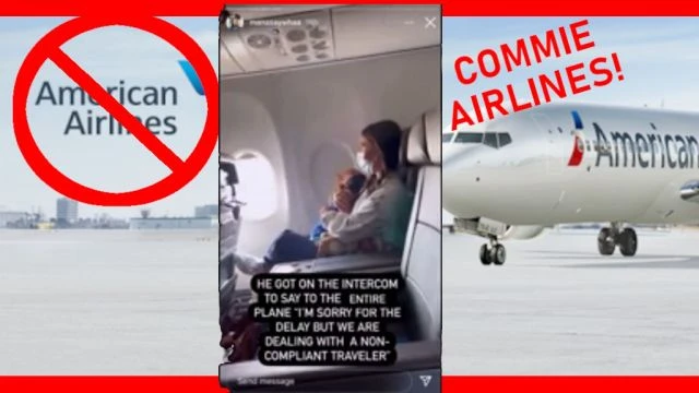 ⁣Asthmatic 2 year old refused to wear a mask on an American Airlines flight WATCH! SHARE!