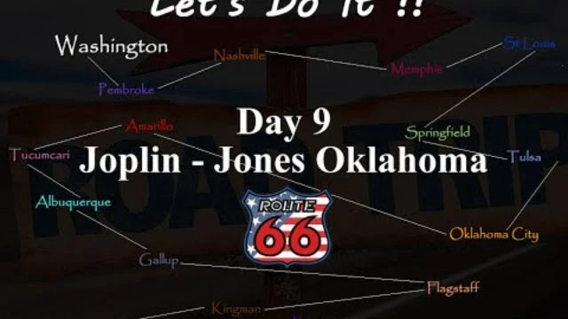 American Road Trip Route 66 Day 9 Joplin to Jones Oklahoma