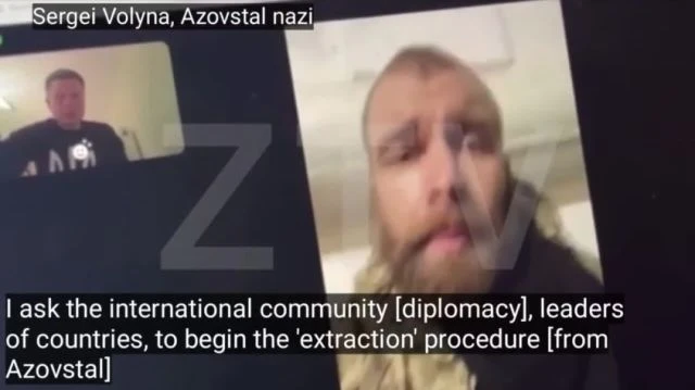 ‼️Nazi inside Azovstal Steel Plant asks for a political resolution He says the situation is critical and asks