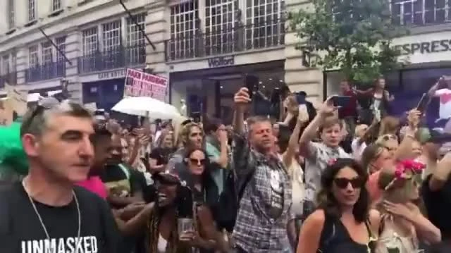 ⁣Anti-Vaccine Protests in London