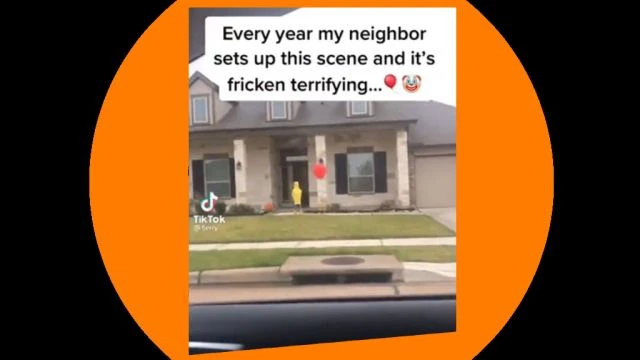 My neighbor puts up this same display every year FREAKING SCARY!