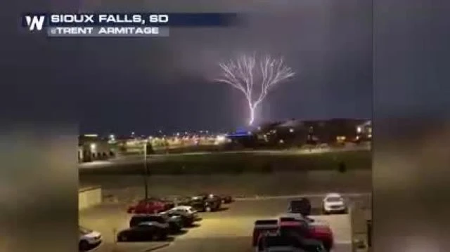 Lightning Strike from the Ground to the Air