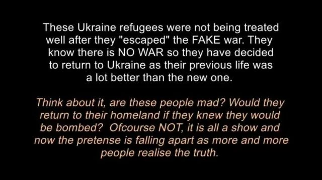 WHAT WAR? ask the Ukrainians now headed back home WHEN they realised it was FAKE NEWS