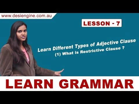 Lesson - 7 Learn Different Types of Adjective Clause | Learn English Grammar | Desi Engine India