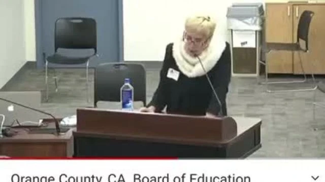 Orange County CA Board Of Education meeting