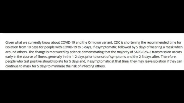 Cdc says quarantine down to 5 days from 10 - no qua for boosted but yes for double vaxxed time ago