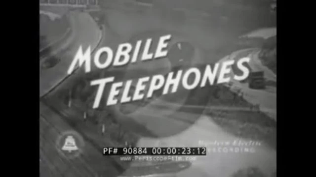 1940s BELL TELEPHONE MOBILE TELEPHONES MOVIE  EARLY CELL PHONE