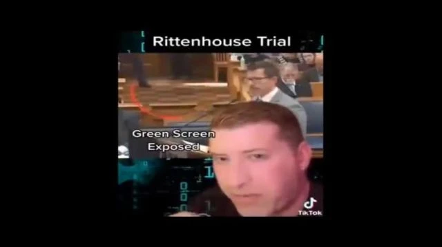 Green screen in use during Rittehouse trial reporting on TV - I have to admit it looks weird