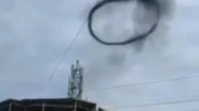 Strange circle formed above 5G tower