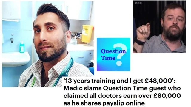 Question Time: NHS Doctor on 40k refutes the claim made by Mr Barber