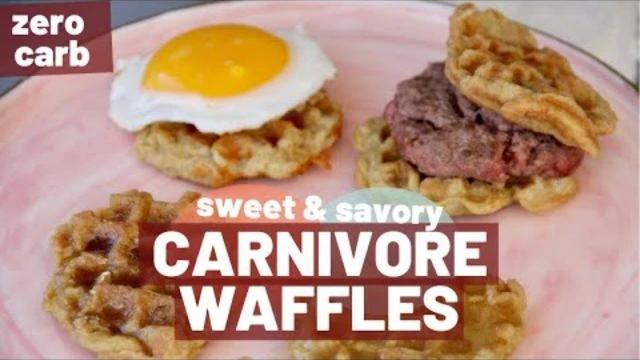 CARNIVORE WAFFLES ~ ZERO CARB | Sweet & Savory | CARNIVORE DIET RECIPES