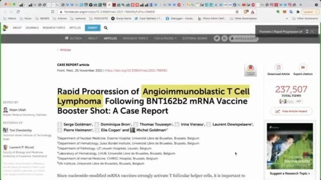 Rapid Progression of Angioimmunoblastic T-Cell Lymphoma After Booster