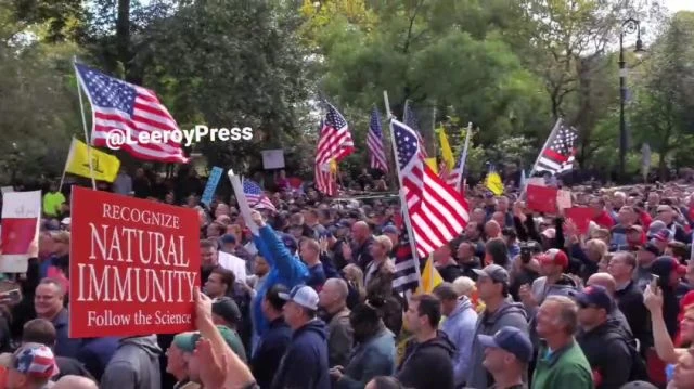 New York firefighters EMS NYPD and other municipal workers protest